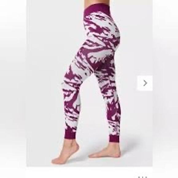NWT Sweaty Betty Peaks Ski Base Layer Leggings Amaranth Pink Size Small - Picture 1 of 9
